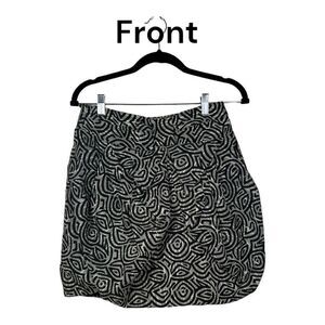 Eva Franco Anthropologie Women's Black and Cream Woven Bubble Skirt Size…